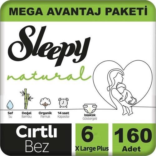 Natural Bebek Bezi Mega Avantaj Paketi 6 Numara 15 - 25 Kg 160 Adet