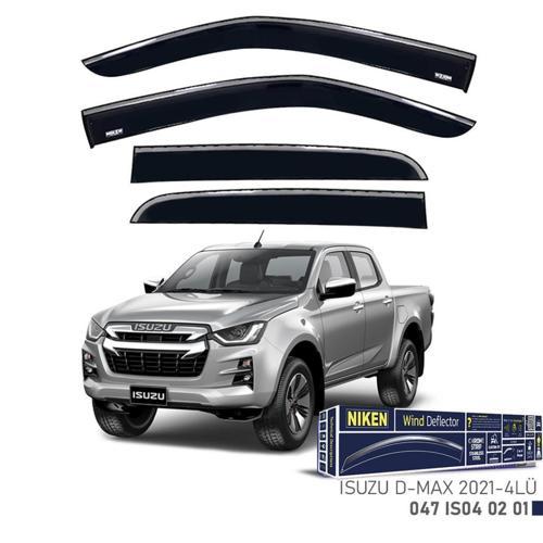Isuzu D max Niken Kromlu Cam Rüzgarlığı 4lü Set 2021 ve Üstü