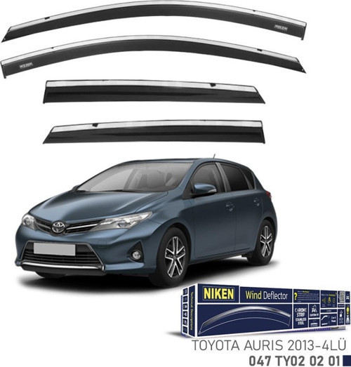 Toyota Auris Niken Kromlu Cam Rüzgarlığı 4lü Set 2013 ve Üstü