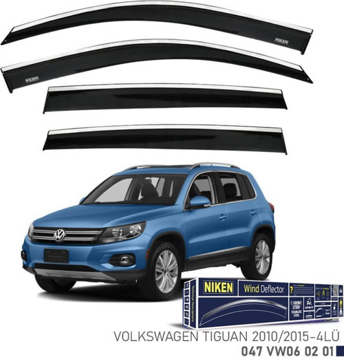 Volkswagen Tiguan Niken Kromlu Cam Rüzgarlığı 4lü Set 2010 2015