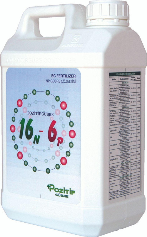 16N-6P N-P Azotlu Fosforlu Gübre Dal Yaprak Sürgün Gelişimini Teşvik Eder (Buğday Vb.) 5 Litre