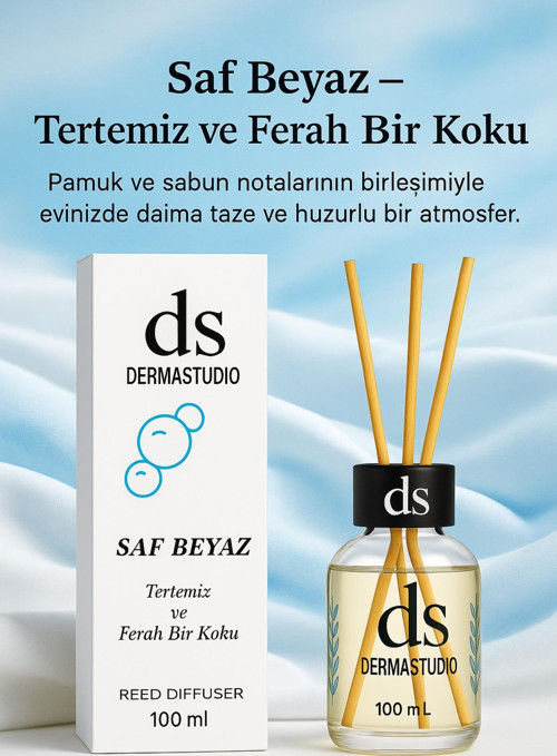 Saf Beyaz – Premium Bambu Oda Kokusu, Sabun Ve Pamuk Ferahlığı 100 Ml