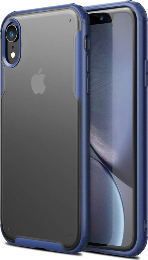 Apple iPhone XR Kılıf Frosted Frame Lacivert