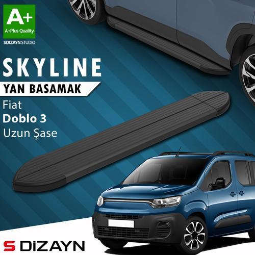 Fiat Doblo 3 Uzun Şase Skyline Siyah Yan Basamak 213 Cm 2023 Üzeri A+ Kalite