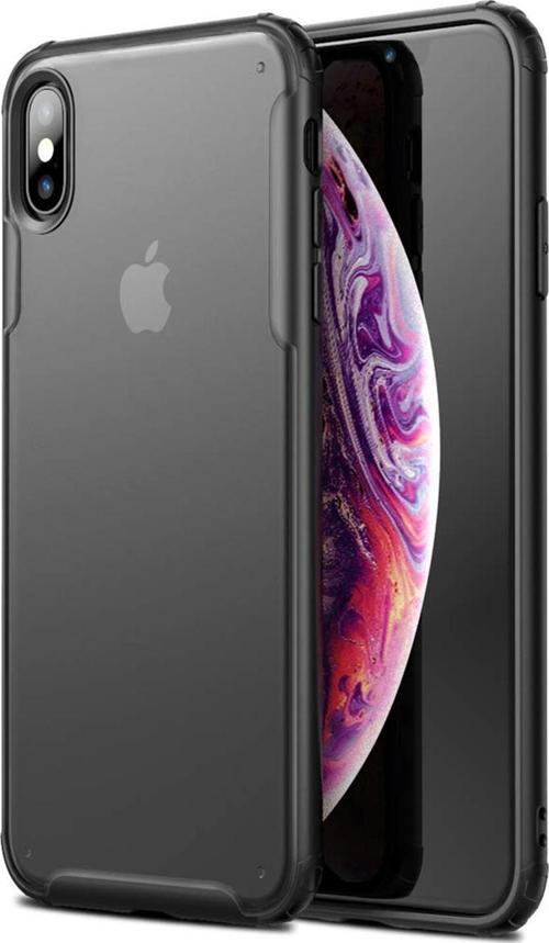 Apple iPhone X Kılıf Frosted Frame Siyah