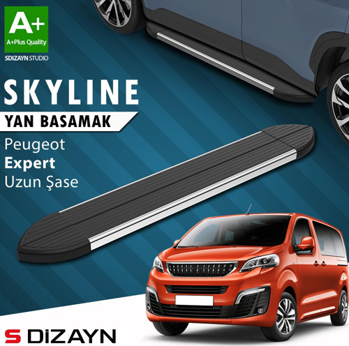 Peugeot Expert 3 Uzun Şase Skyline Krom Yan Basamak 243 Cm 2016 Üzeri A+ Kalite