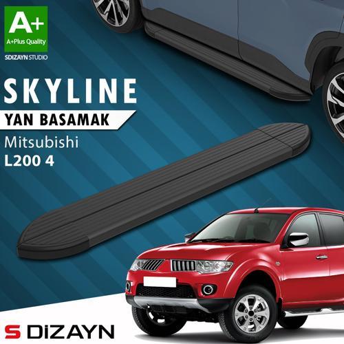 Mitsubishi L200 4 Skyline Siyah Yan Basamak 193 Cm 2006-2015 A+ Kalite