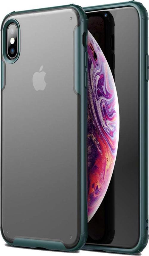 Apple iPhone X Kılıf Frosted Frame Yeşil