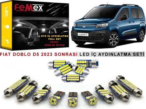 Fiat Doblo D5 LED İç Aydınlatma Ampul Seti FEMEX Parlak Beyaz