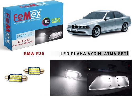Bmw E39 LED Plaka Aydınlatma Ampul Seti FEMEX Parlak Beyaz