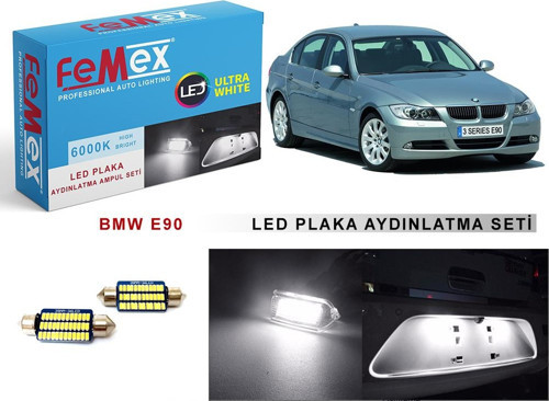 Bmw E90 LED Plaka Aydınlatma Ampul Seti FEMEX Parlak Beyaz