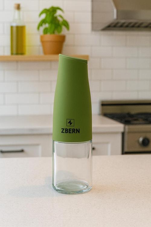 500 ml Yeşil Cam Yağdanlık – Sızdırmaz Kapaklı Şık Yağ ve Sirke Şişesi