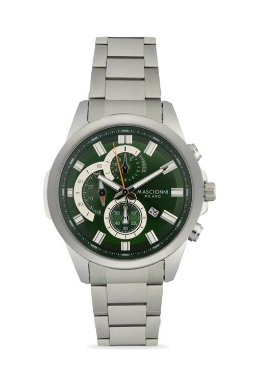 M.1.2397-03 Gümüş Çelik Kordon Erkek Kol Saati-