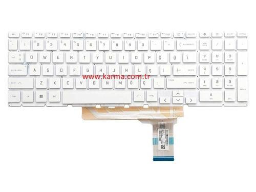 Hp Victus 15-fa0000 Gaming Notebook Klavyesi, Laptop Tuş Takımı (Beyaz TR) ışıklı