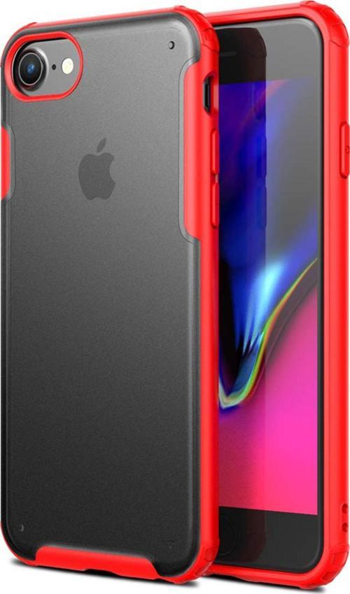 Apple iPhone 6S Kılıf Frosted Frame Kırmızı