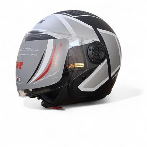 KASK ÇENESİZ 230 ECE 22/06 BELGELİ SİYAH GRAFİK