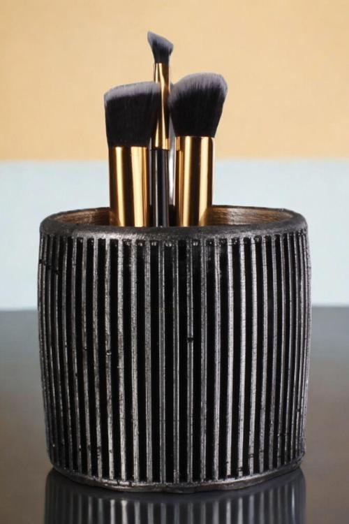 Makyaj Duzenleyici Makyaj Organizeri Makyaj Fırçalığı Makyaj Fırçası Altın Renk Model 1