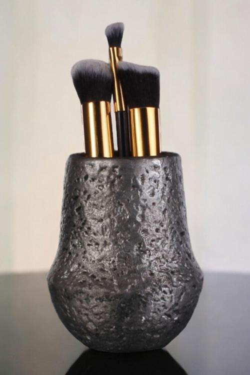 Makyaj Duzenleyici Makyaj Organizeri Makyaj Fırçalığı Makyaj Fırçası Gümüş Eskitme Renk Model 15