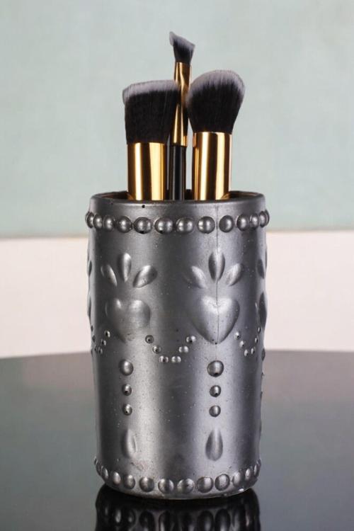 Makyaj Duzenleyici Makyaj Organizeri Makyaj Fırçalığı Makyaj Fırçası Gümüş Eskitme Renk Model 10