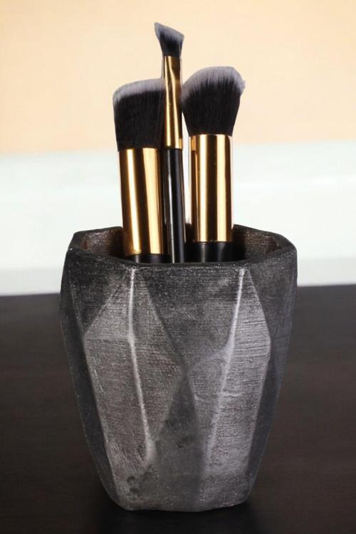 Makyaj Duzenleyici Makyaj Organizeri Makyaj Fırçalığı Makyaj Fırçası Altın Renk Model 2