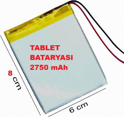 3.7 Volt 2750 mAh Tablet Batarya Pil