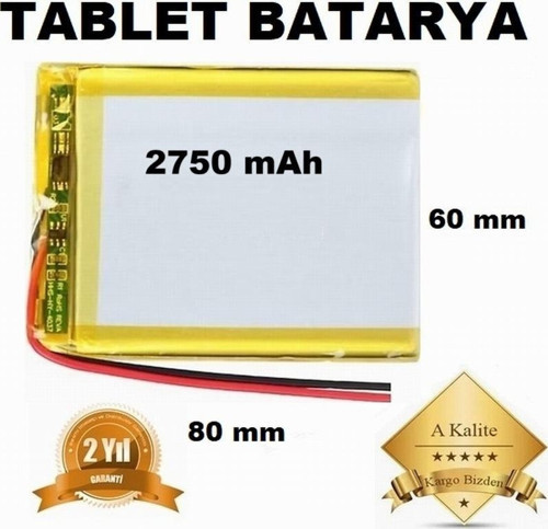 2750 mAh Tablet Pil 7.8,9,10,11,12 İNC TABLETLER İÇİN ÜNİVERSAL BATARYA