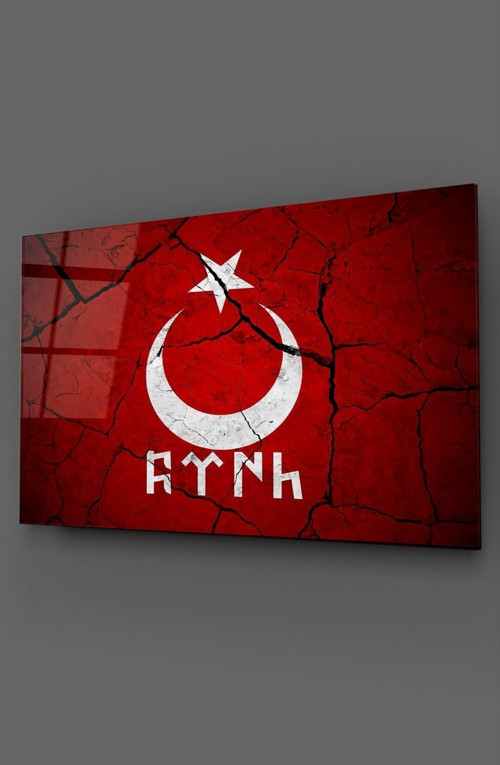 Göktürk Ay Yıldız Cam Tablo