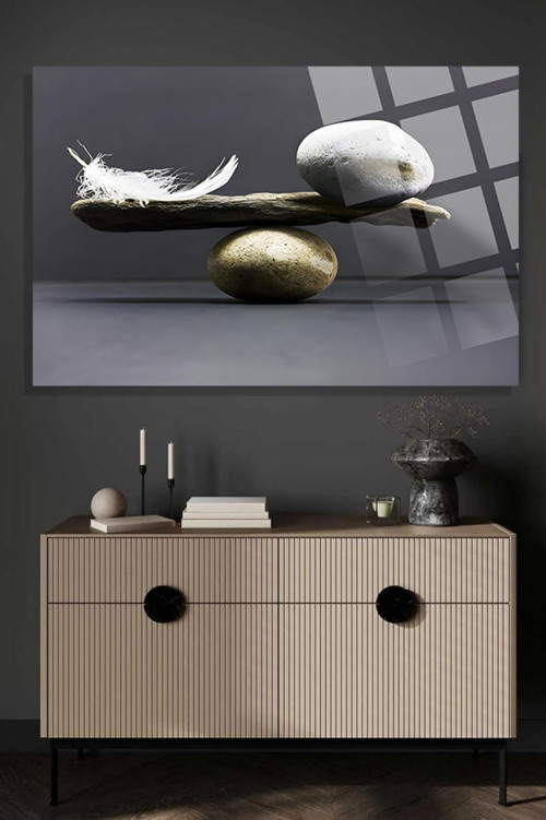 Tüy Ve Taş Terazi 4Mm Lüks Kırılmaz Temperli Yüksek Çözünürlüklü Cam Tablo