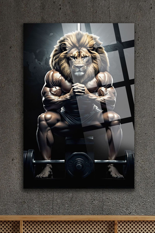 Go Hard Fitness Gym Kırılmaz Cam Tablo, Ev Ve Ofis Hediyesi Yüksek Çözünürlüklü 4Mm Cam Tablo