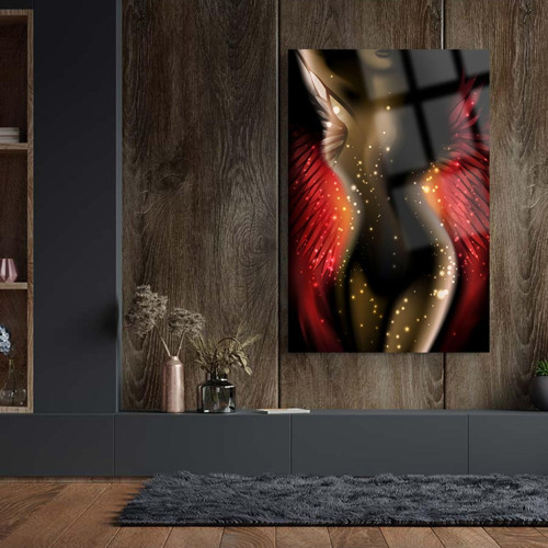 Kadın Vücudu Harika Tasarım Cam Tablo Ev Hediyesi Kırılmaz Lüks Modern Cam Tablo
