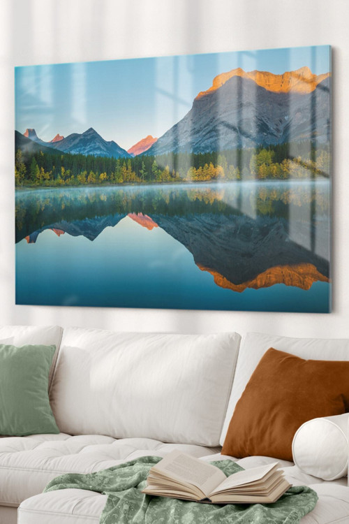 Dağ Manzarası | Manzara Temalı Cam Tablo | 50X70 Cm