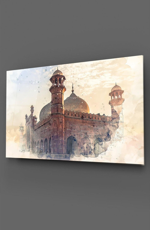 Badshahi Camii Yatay Cam Tablo