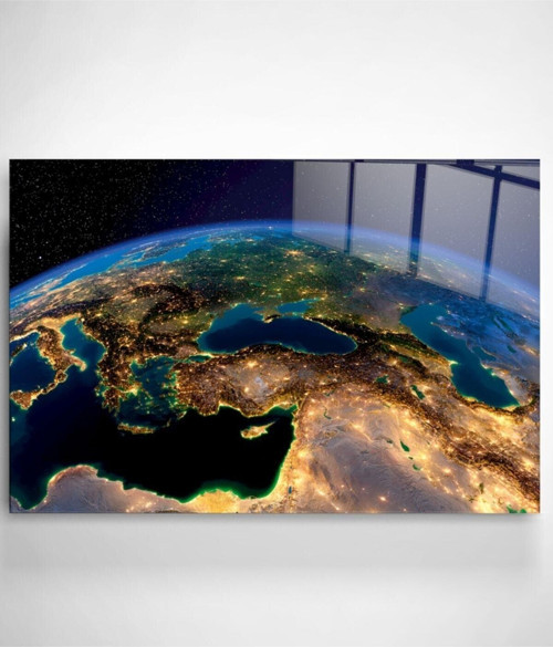 Uzaydan Türkiye Cam Tablo