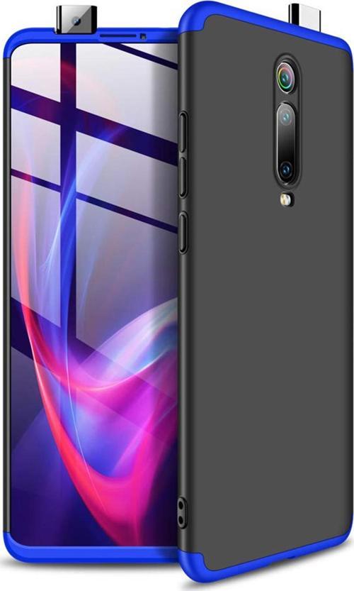 Xiaomi Mi 9T Kılıf Double Dip 360 Protective Siyah Mavi
