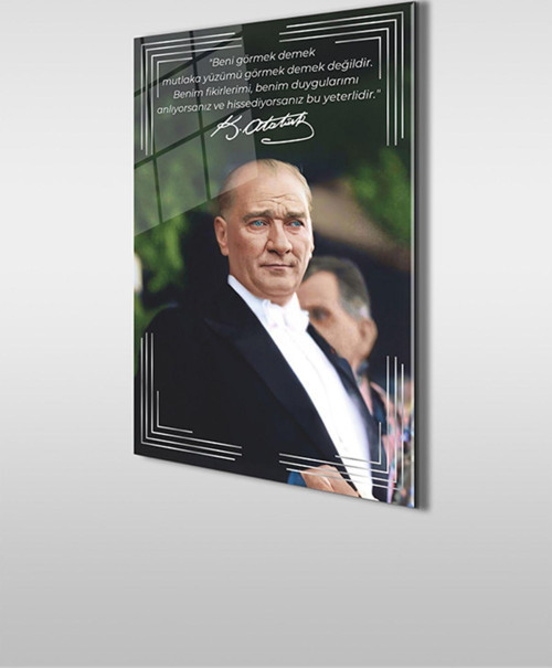Atatürk Özel Tasarım 9 Dikey Cam Tablo
