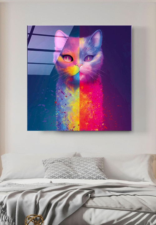 Kedi Cam Tablo, Dekoratif Cam Tablo