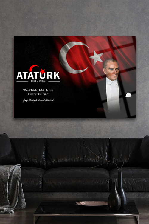 Atatürk Beni Türk Hekimlerine Emanet Ediniz Kırılmaz Cam Tablo Doktora Hediye Doktorlar İçin Tablo