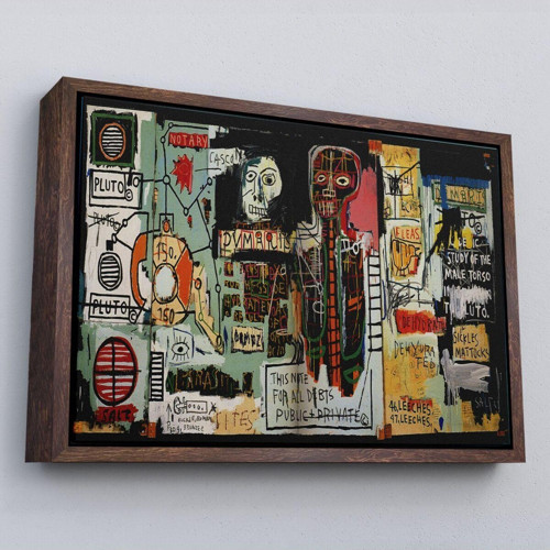 Çerçeveli Jean Michel Basquiat Notary Kanvas Tablo-5002