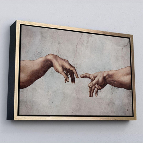Çerçeveli Ademin Yaratılışı Michelangelo Kanvas Tablo-3753