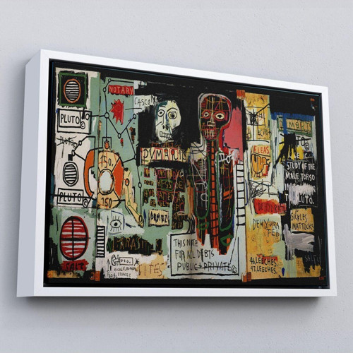 Çerçeveli Jean Michel Basquiat Notary Kanvas Tablo-5002