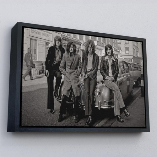 Çerçeveli Led Zeppelin Efsanesinin Arabası John Bonham Kanvas Tablo-5407