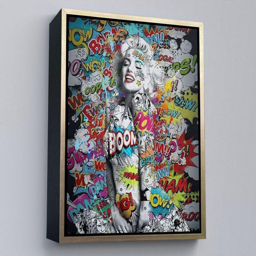 Çerçeveli Graffiti , Renkli Kanvas Tablo-5307