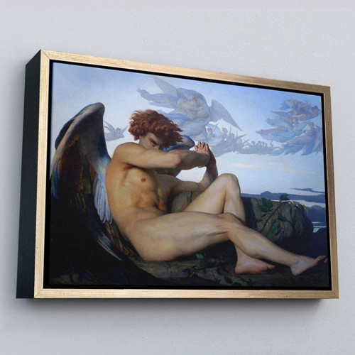Çerçeveli Alexandre Cabanel Fallen Angel'S Eyes Kanvas Duvar Sanatı, Klasik Sanat Tablo-5385