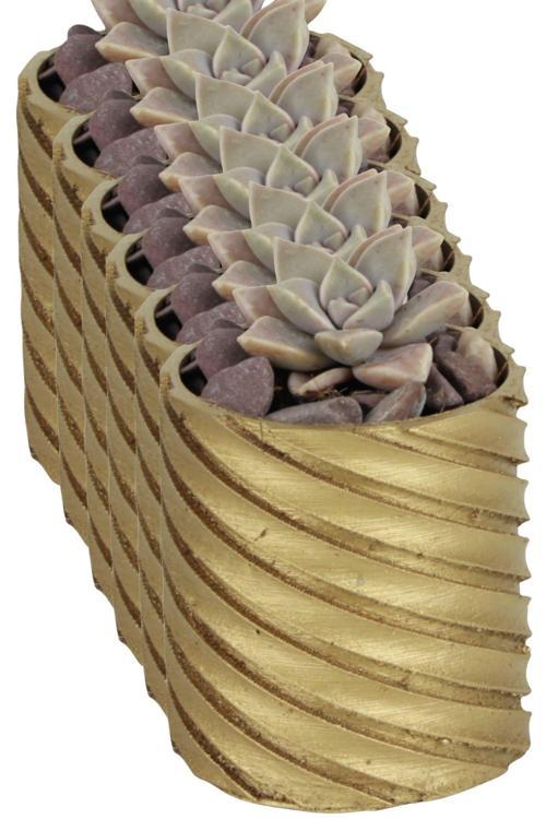 El Yapımı Saksı Seti Beyaz Dekoratif 6 Adet Saksı Küçük Boy Model 37