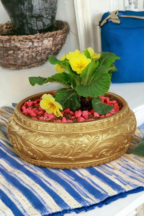 El Yapımı Saksı Beyaz Premium Kalite Dekoratif Saksı Model 5