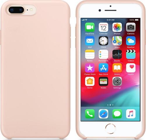 Apple iPhone 8 Plus Kılıf Liquid Lansman Silikon Kum Pembesi