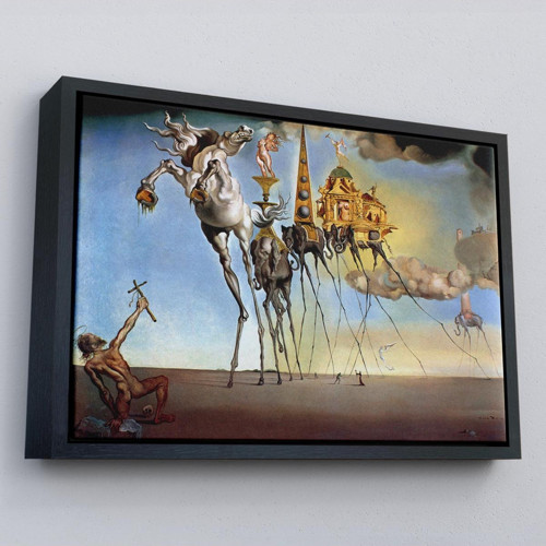 Çerçeveli Salvador Dali - The Temptation Of St. Anthony Kanvas Tablo-5162