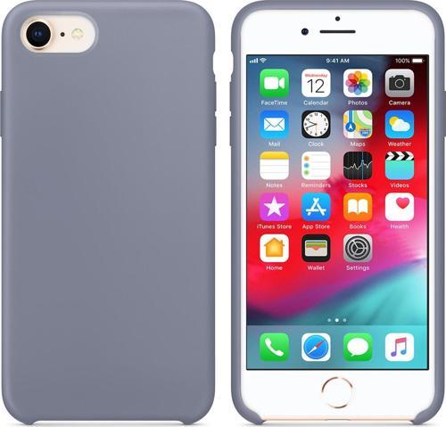 Apple iPhone 7 Kılıf Liquid Lansman Silikon Lavanta Grisi