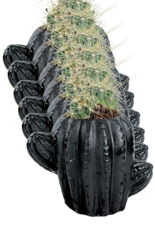 El Yapımı Saksı Seti Gümüş Dekoratif 6 Adet Saksı Küçük Boy Model 11