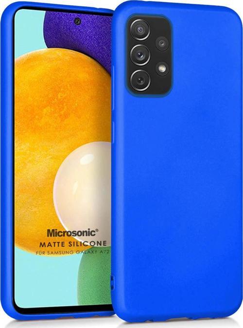 Matte Silicone Samsung Galaxy A72 Kılıf Mavi